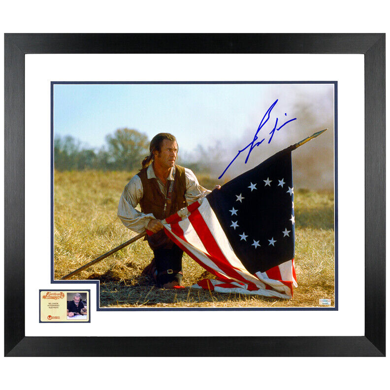 Mel Gibson Autographed 2000 The Patriot 16x20 Framed Photo Poster painting