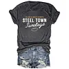 Black And Gold Always Steel Down Sundays Tee