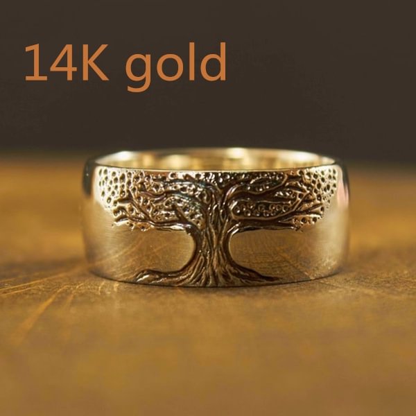 Celtic Tree of Life Ring Exquisite Fashion 14K Gold 925 Silver Ring Tree of Life Love Family Christmas Gift Ring Mother's Day Ring Gift European and American Family Friendship Ring Anniversary Birthday Family Gift Jewelry - Shop Trendy Women's Fashion | TeeYours