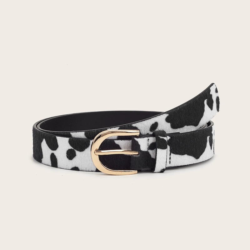 Retro Leopard Pu Leather Plating Unisex Leather Belts