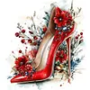 Red High Heels Full Stamped Cross Stitch 11CT 3-Strand 40x40cm