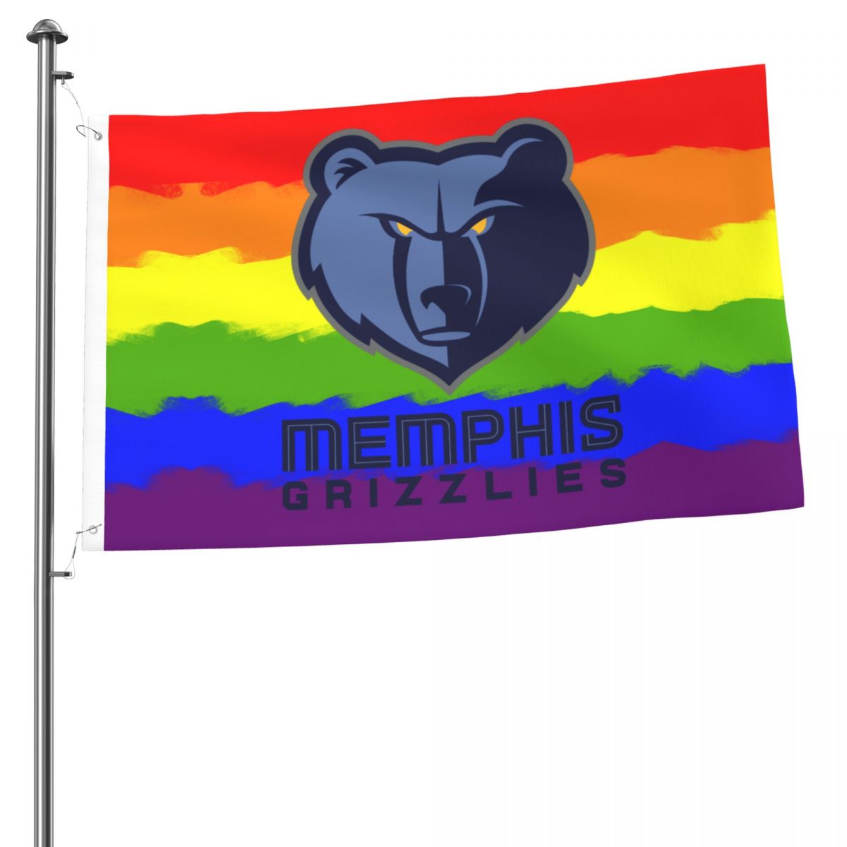 Memphis Grizzlies Traditional Pride 2x3FT Flag