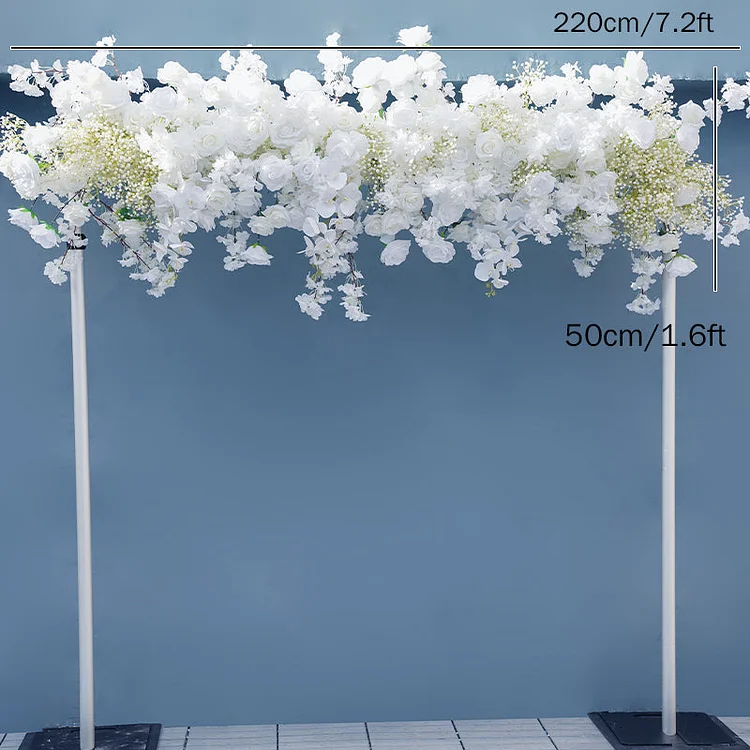 A7828 White Wedding Backdrop Arch Decor Event Floral Party Arrangement