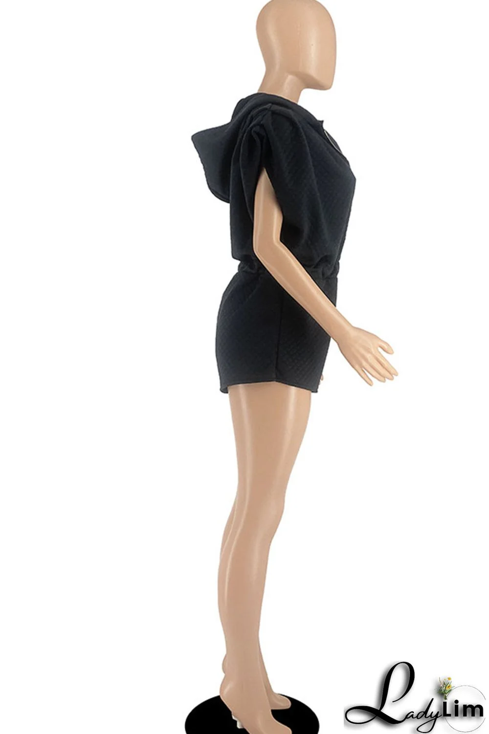 Army Green Casual Solid Patchwork Zipper Hooded Collar Straight Jumpsuits