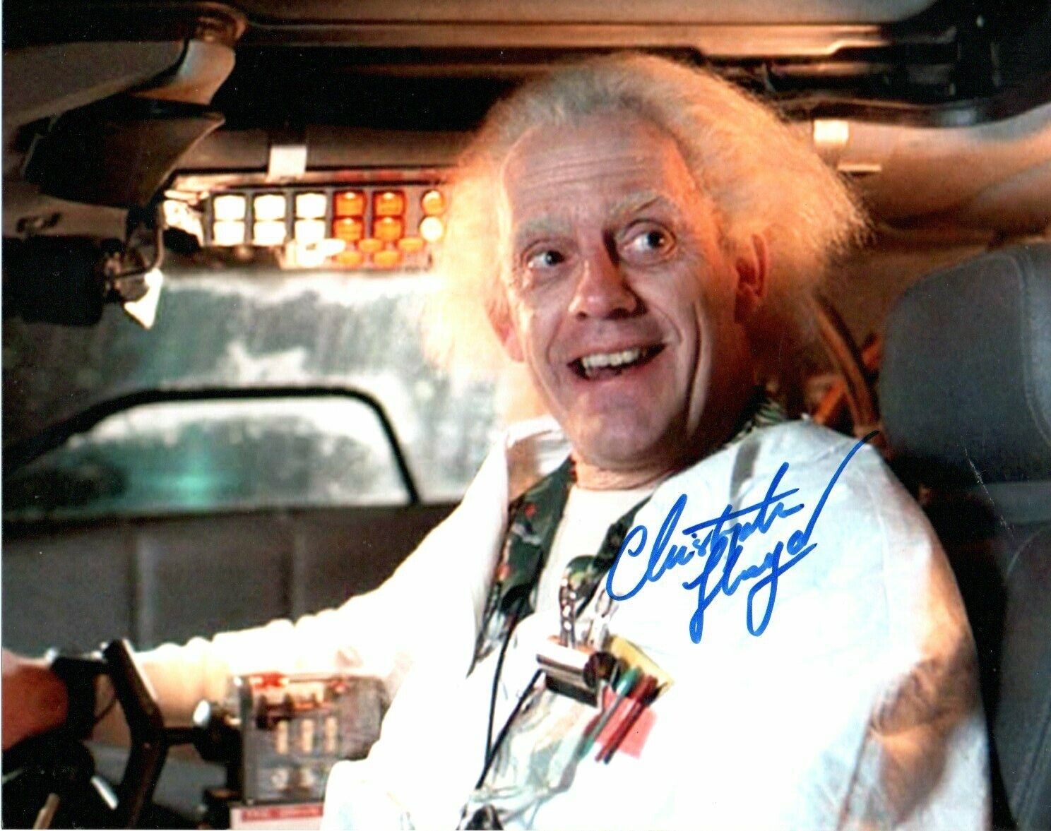 Christopher Lloyd Doc Brown Back To The Future Signed 10x8 Photo Poster painting Autograph