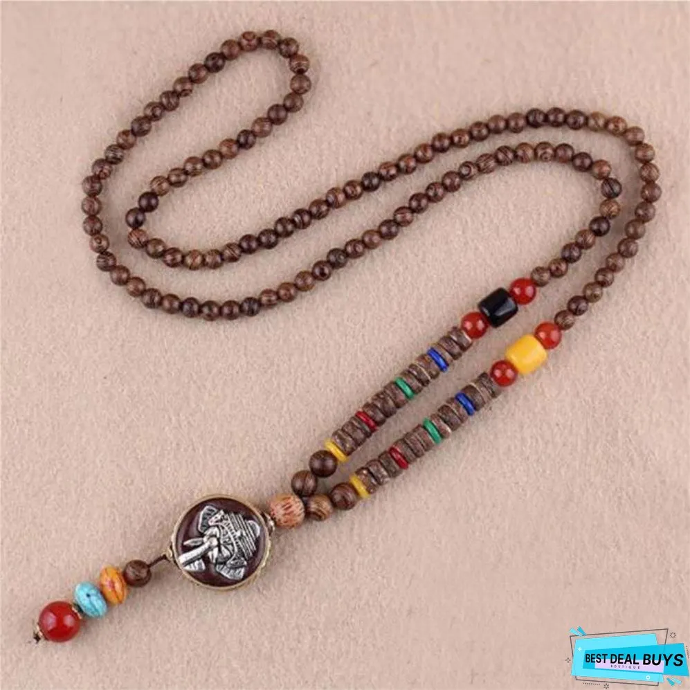 Ethnic Fish Horn Long Statement Men Womens Jewelry
