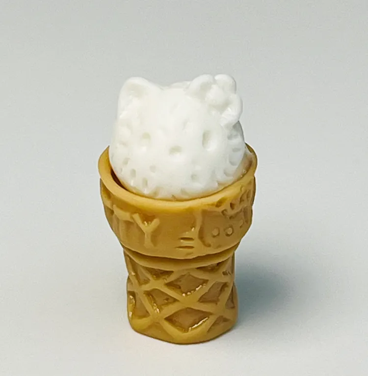 Mini Ice Cream Cone Cat Charms