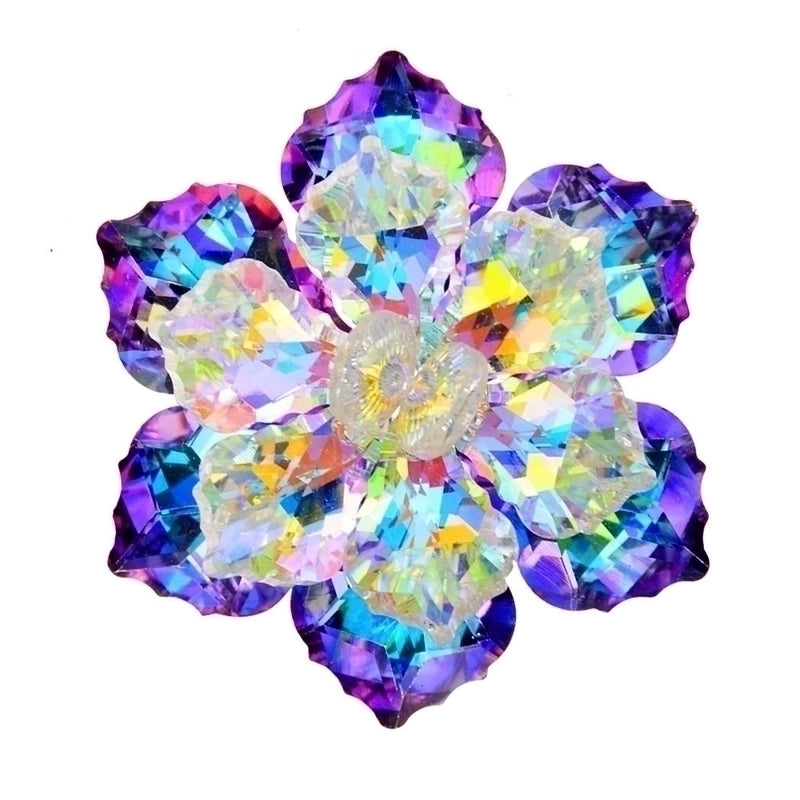 3 Pieces Sweet Pin Flower Alloy Crystal Women'S Brooches