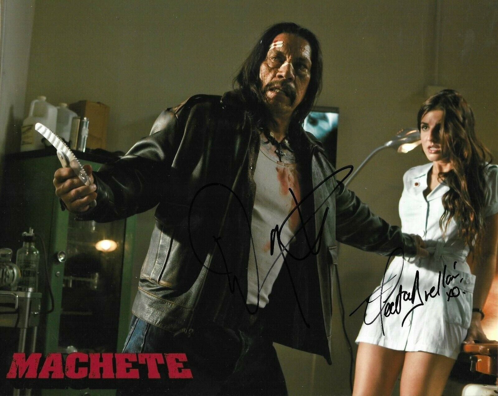 Machete autographed Photo Poster painting signed 8x10 #3 Electra Avellan and Danny Trejo