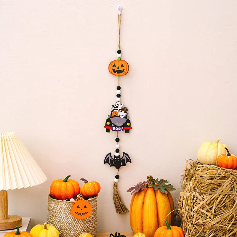 Women plus size clothing Halloween Hanging Tag Home Party Ghost Festival Decoration Bead String Hanging-Nordswear