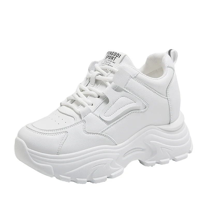 Conclear popular women's shoes 2025 Spring and Autumn New Height Increasing Women's Versatile Small and Thick Bottom Breathable Casual Sports Shoes