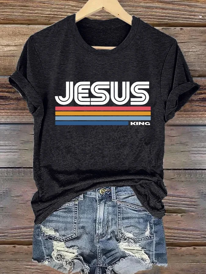 🔥Buy 3 Get 15% Off🔥Women'S Casual Christian Faith Graphic Print Short Sleeve T-Shirt 