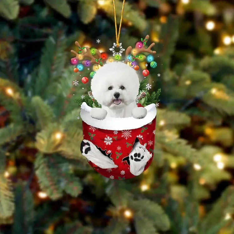 Bichon Frise Acrylic Christmas Tree Ornament