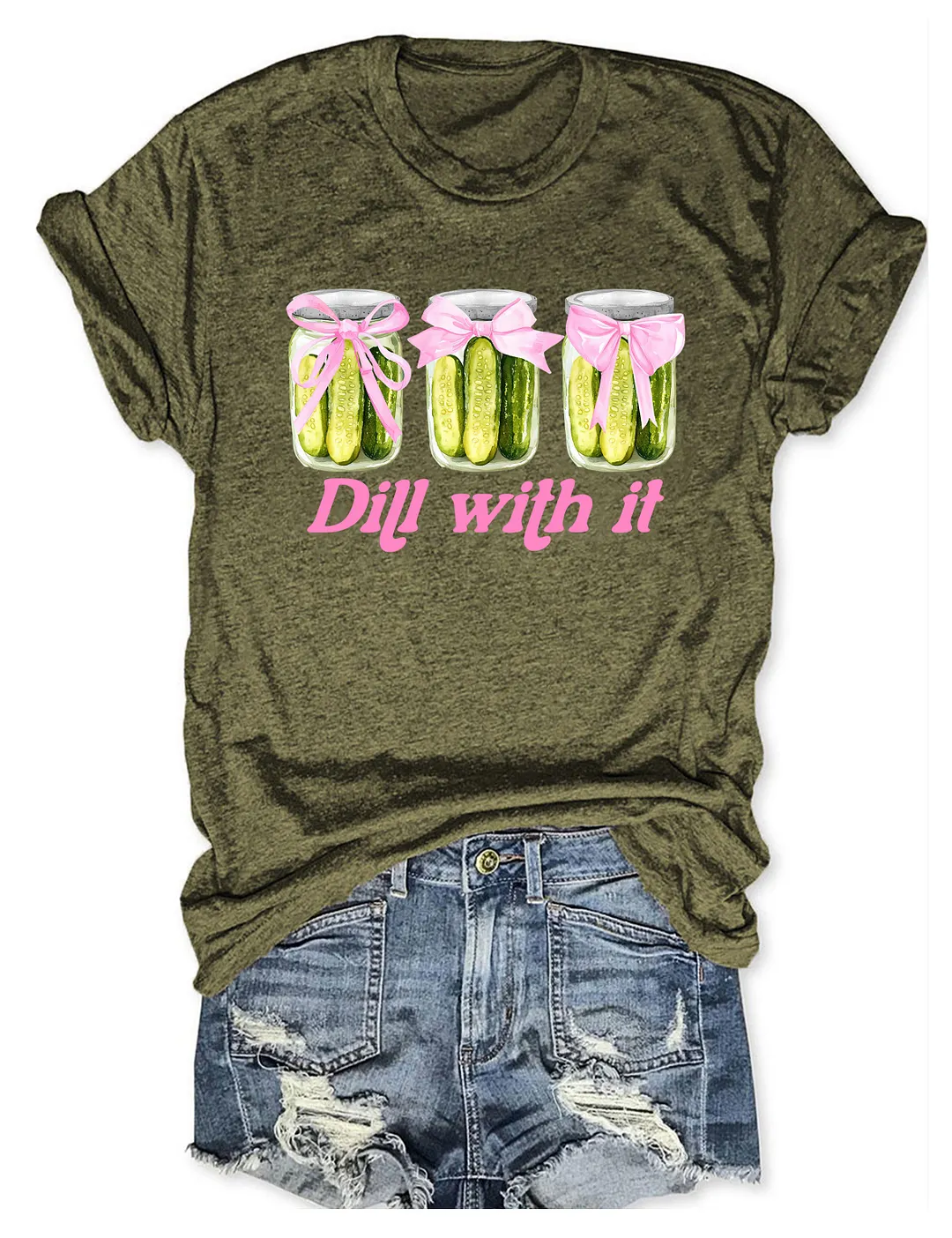 Funny Dill With It Pickle T-shirt