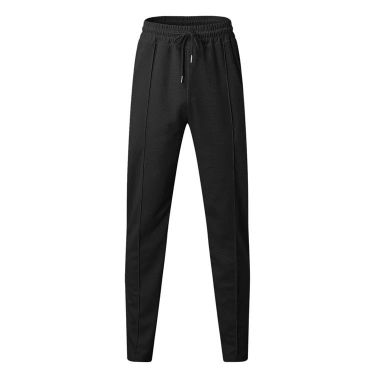 BrosWear Fashion Casual Solid Color Waffle Pants