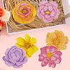 8pcs/set Diamond Painting Bouquet Coaster Cup Cushion Home Decor