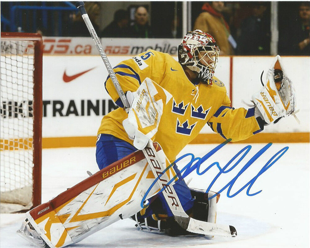 Sweden Jacob Markstrom Signed Autographed 8x10 NHL Photo Poster painting COA C