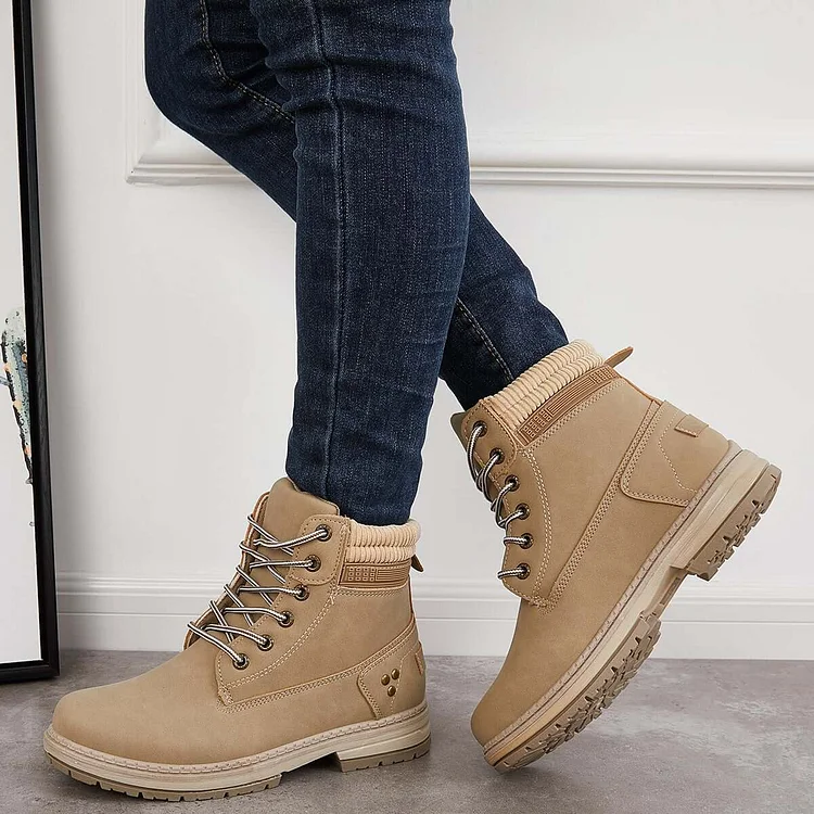 Classic Non Slip Ankle Work Boots Waterproof Hiking Combat Boots shopify Stunahome.com