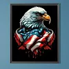 American Flag Eagle Full DIY 5D Round Drill Diamond Kits d&rsquo;art pour adultes/d&eacute;butants id&eacute;es cadeaux d&eacute;coration murale maison Diamond dots peintures arts illustr&eacute;es Artisanat en diamant Cristal Strass 40*50 cm