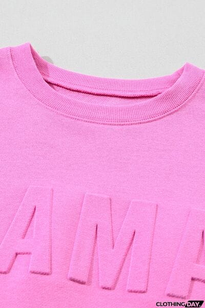 MAMA Round Neck Dropped Shoulder Sweatshirt