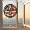 Diamond Painting Single-Sided Acrylic God Bless America - Cross Hanging Pendant Sun Catcher for Home Garden Wall Door