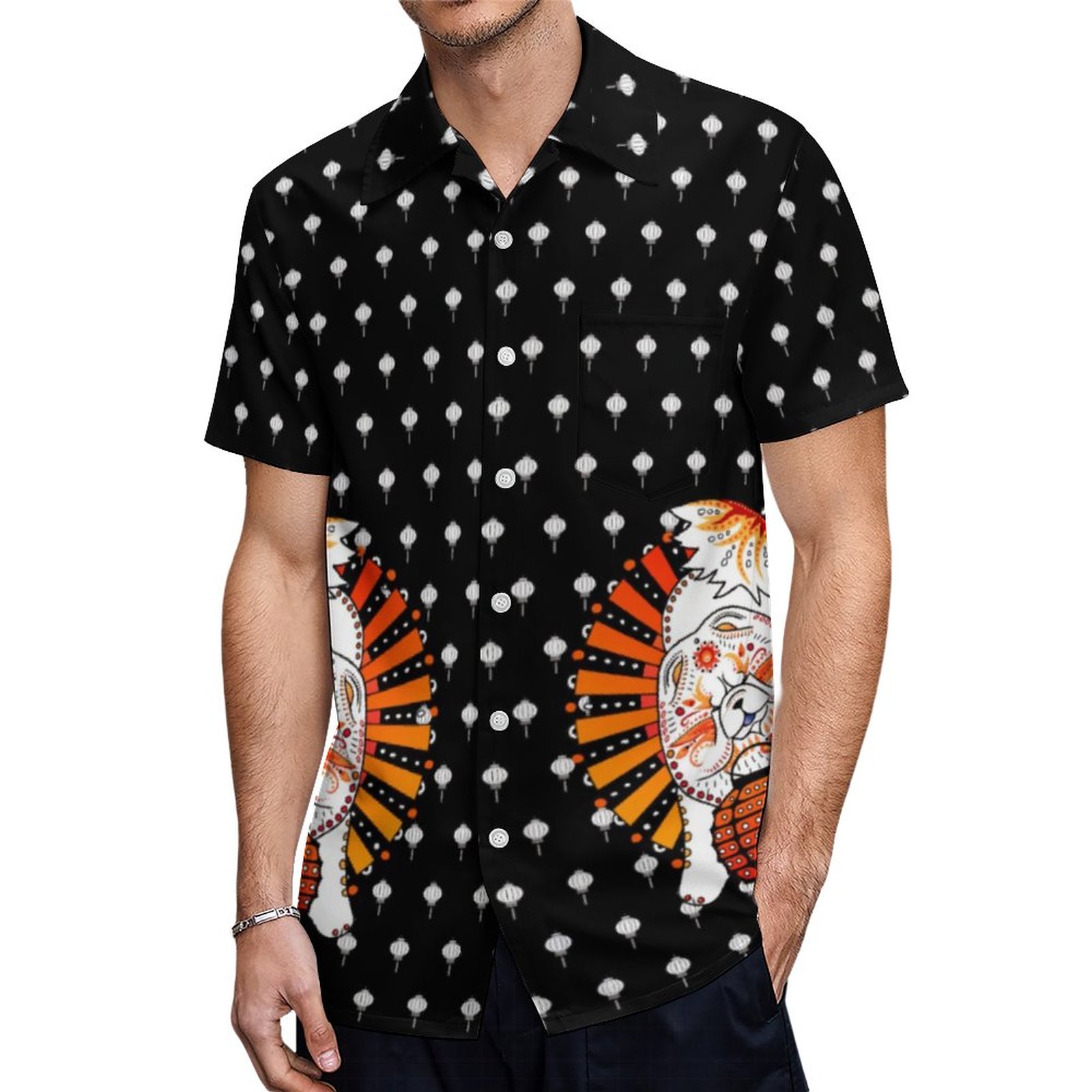 Year Of The Dog Bindi Mi Tang Hawaiian Shirt Mens Button Down Plus Size Tropical Hawaii Beach Shirts