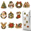 10PCS DIY Pearl Diamond Painting Christmas Fridge Magnets, Sparkling Rhinestone Refrigerator Magnet Craft Kit for Home Decor & Gifts