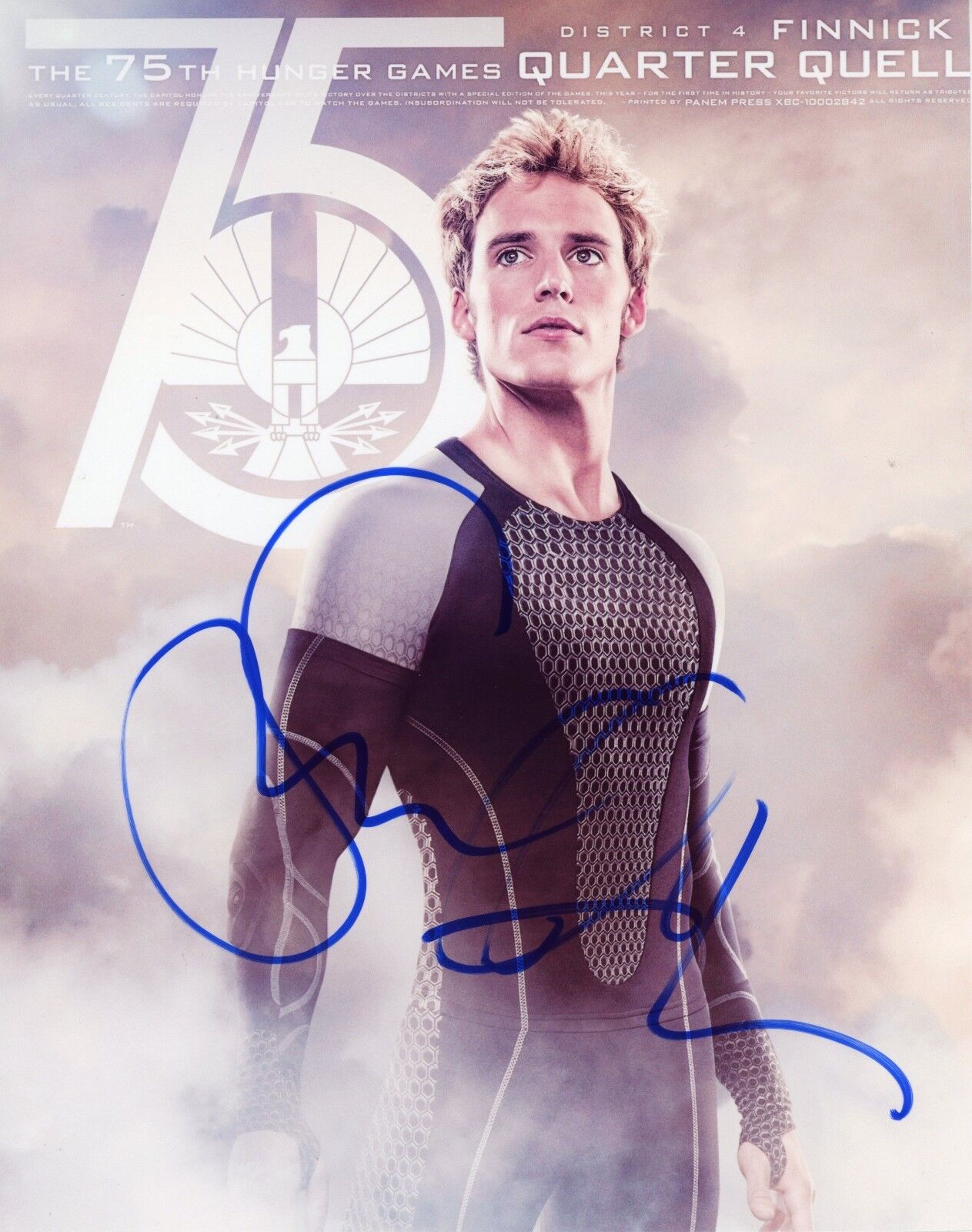 ~~ SAM CLAFLIN Authentic Hand-Signed THE HUNGER GAMES