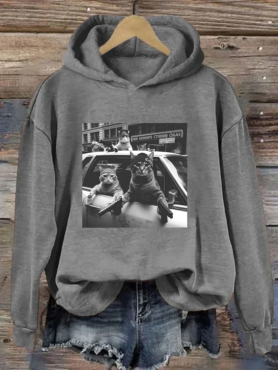 Funny Cat Gang Hoodie