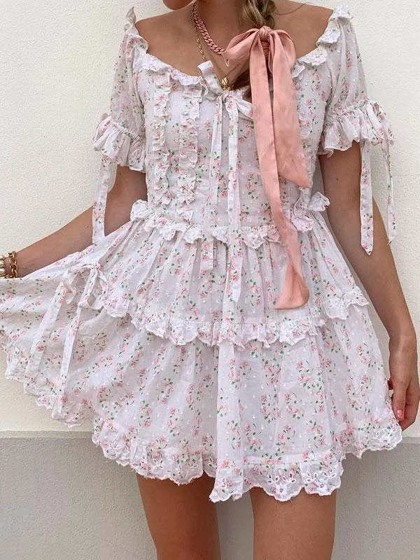 Short sleeve floral dress