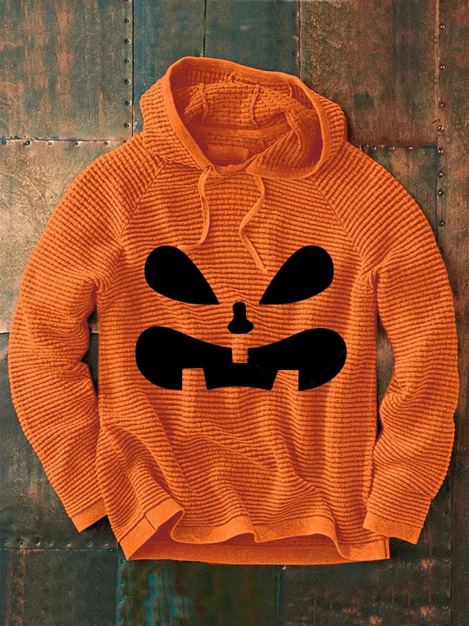 Men's Halloween Print Casual Hooded Sweatshirt