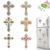 6Pcs Acryl Kreuz - 5d DIY Handwerk Aufkleber Magnet