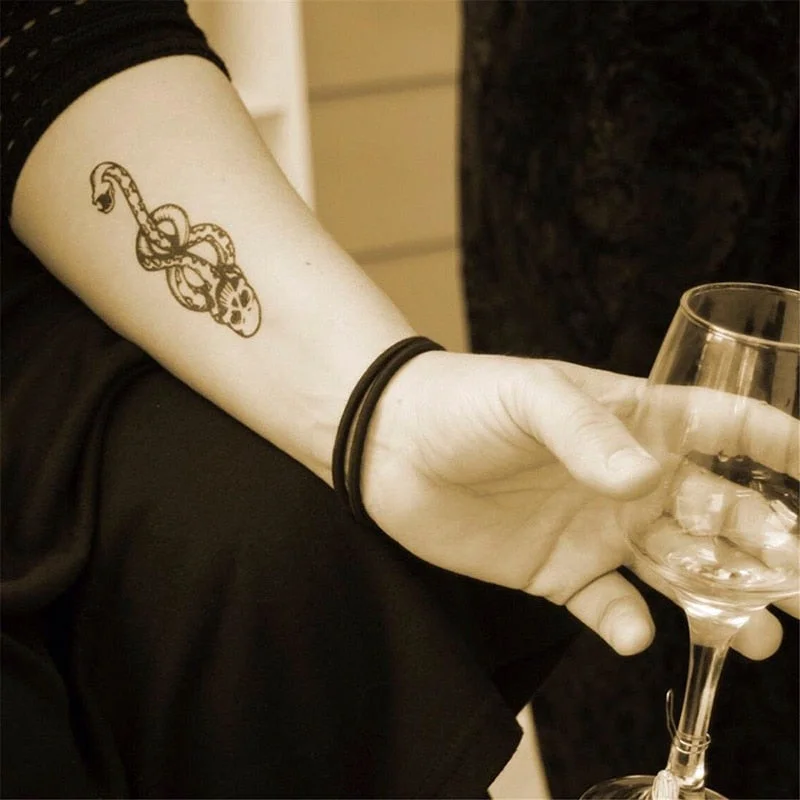 Death Eaters Dark Mark Make Up Tattoos Stickers Cosplay Accessories And Dancing Party Dance Arm Art For Men Women fake tattoo