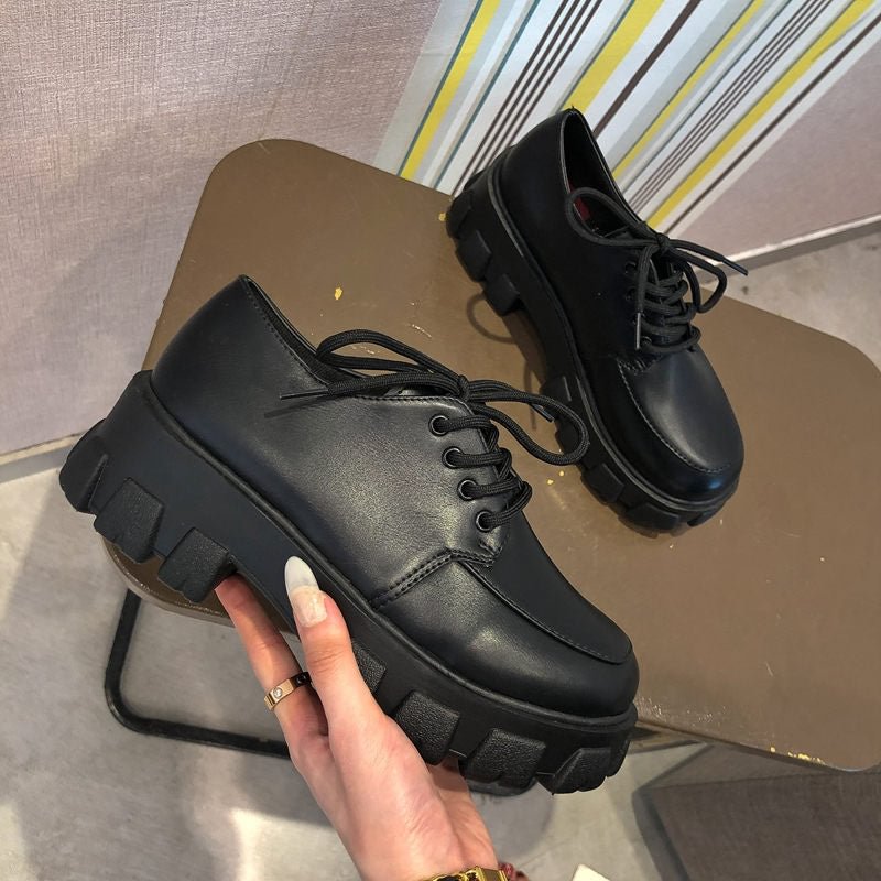 shoes platform shoes lolita shoes Oxfords Women heels School Uniform Jk Student Shoes Girls Women Kawaii Platform low Heel boots