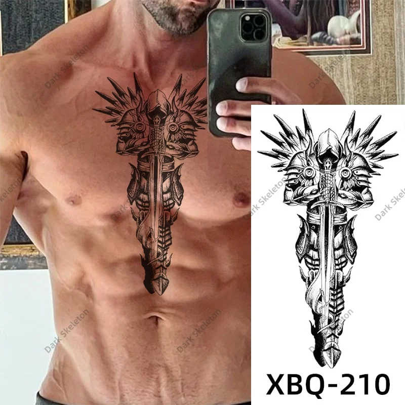 Sdrawing Black Forest Tattoo Sticker For Men Women Children Tiger Wolf Death Temporary Tattoo Fake Henna Skeleton King Animal Tatoo