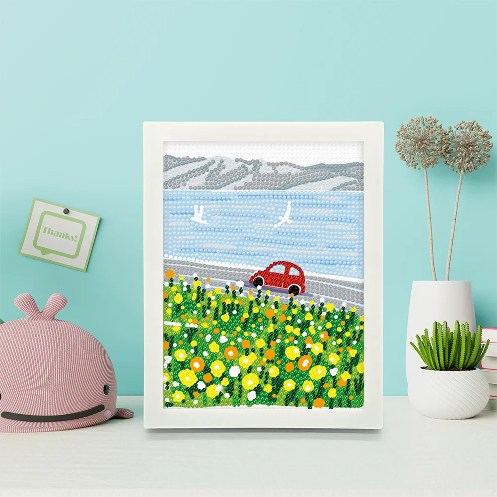 DIY Landscape Full Drill Diamond Painting for Beginners(Canvas|15*20cm)【with Plastic Frame】