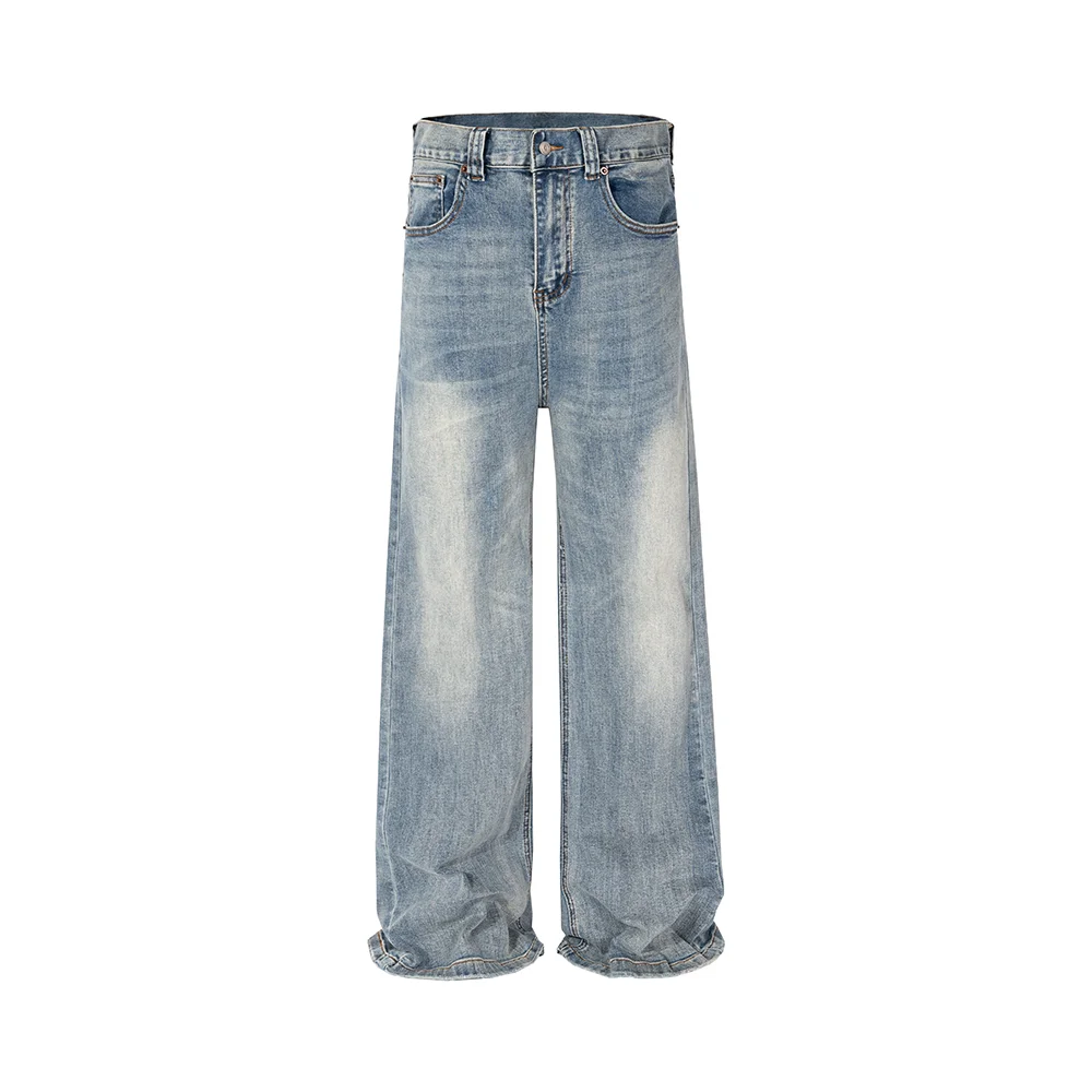 Abebey-High Street Washed Y2k Baggy  Jeans for Men and Women Straight Pockets Ropa Homber Pantalones Denim Trousers Oversized Cargos