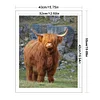 Highland Cow-11CT Stamped Cross Stitch 40*50cm