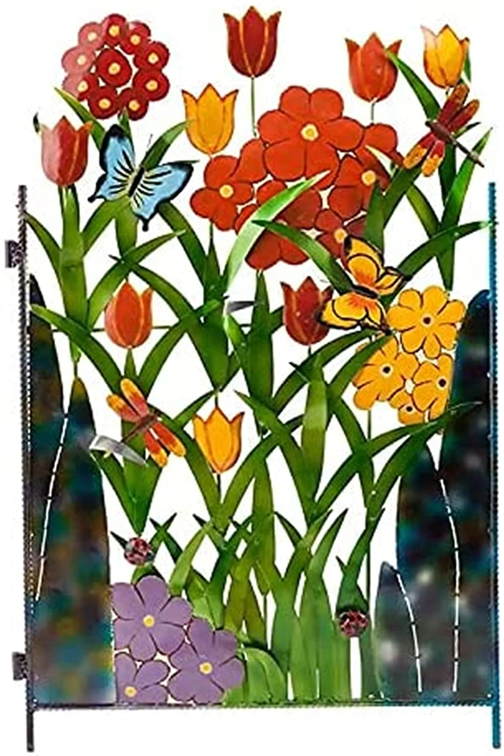 Outdoor Metal Flower Garden Fence