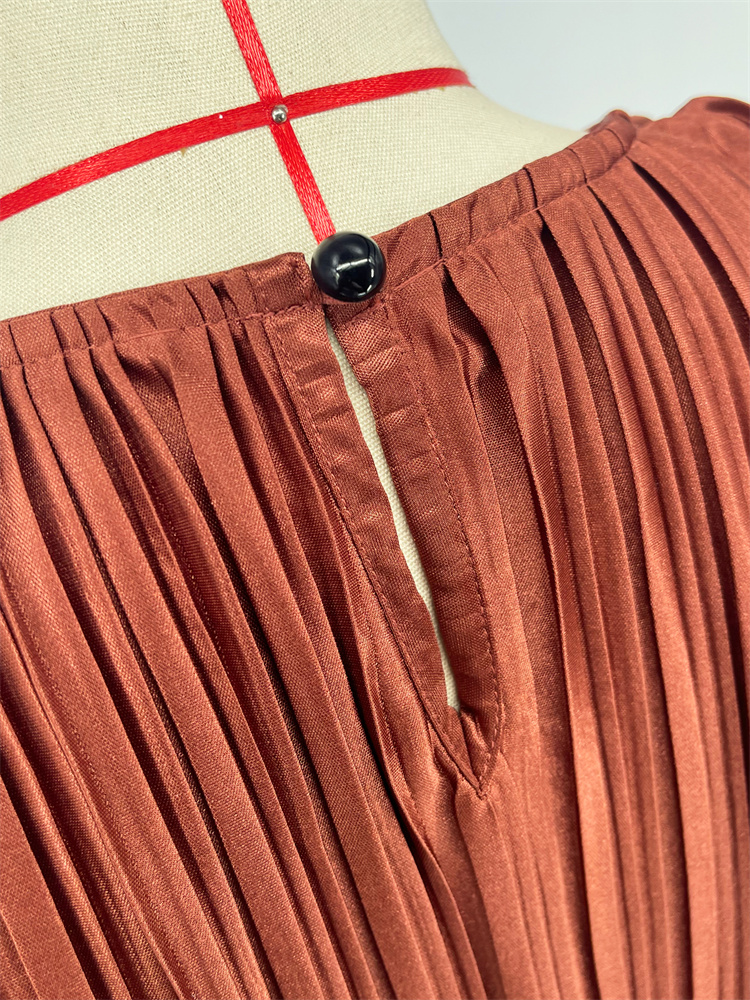 Ootddress Ruffled Lace-Up Ribbed Maxi Dress For Women Long Sleeve Fashion High Waist Elegant Party Dress Autumn Bandage Ladies Dress