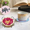 8Pcs/set Diamond Painting Cartoon Animal Coaster Cup Cushion Home Decor