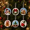6pcs Christmas Ornament DIY Counted Cross Stitch Pendants for Holiday Tree Decor Keychain Kit tapestrymarket