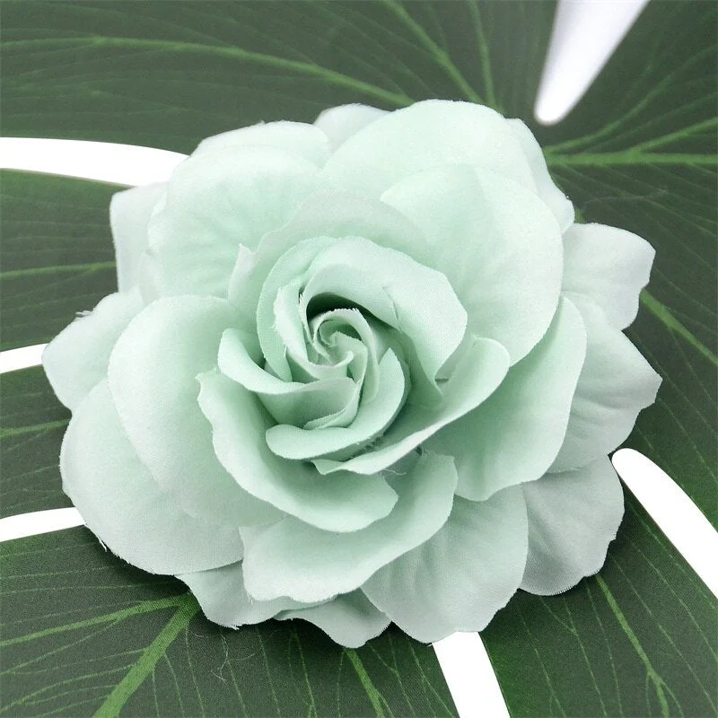 10pcs Large 10cm Artificial Rose Silk Flower Heads For Wedding Decoration DIY Scrapbooking Wreath Gift Box Craft Fake Flowers