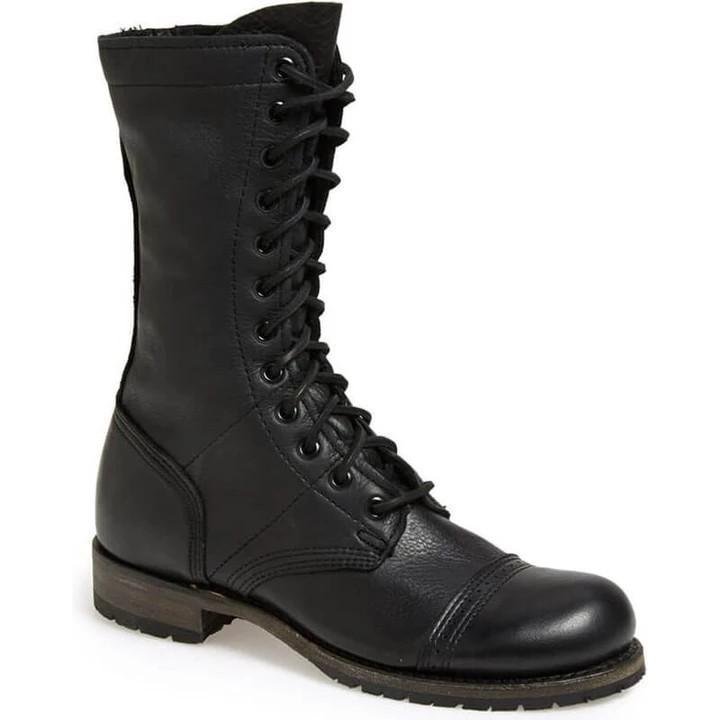 Men's Vintage Handcrafted Lace Up High Boots