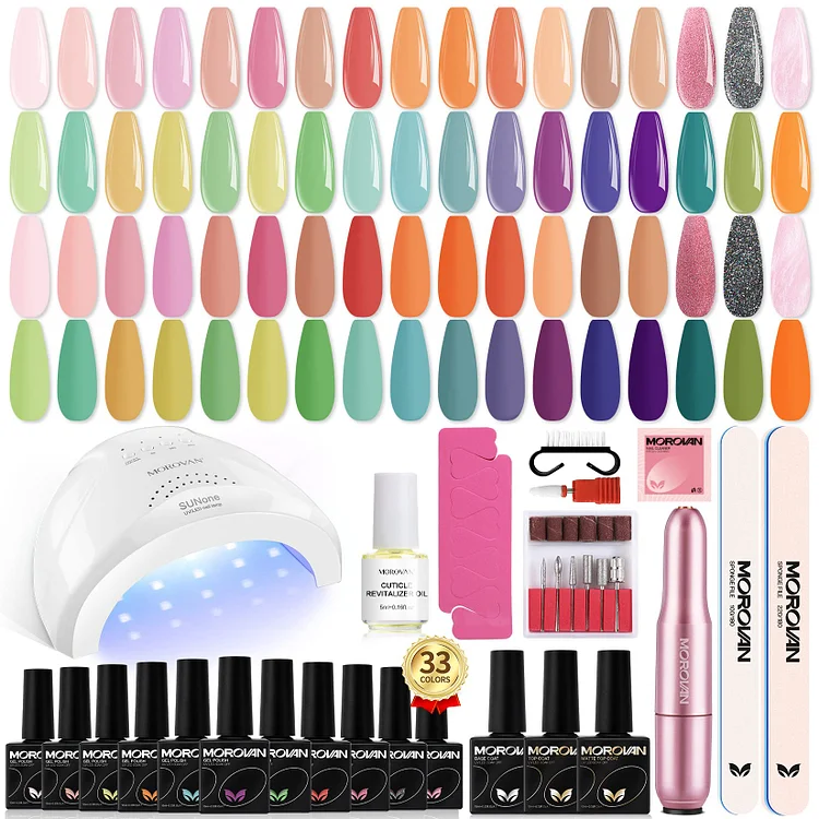 Candy Garden - 33 Colors Gel Nail Polish Kit with Everything