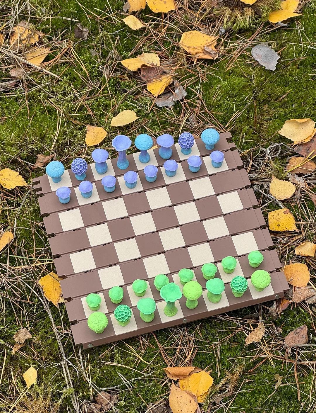 Magnetic Forest Mushrooms Chess