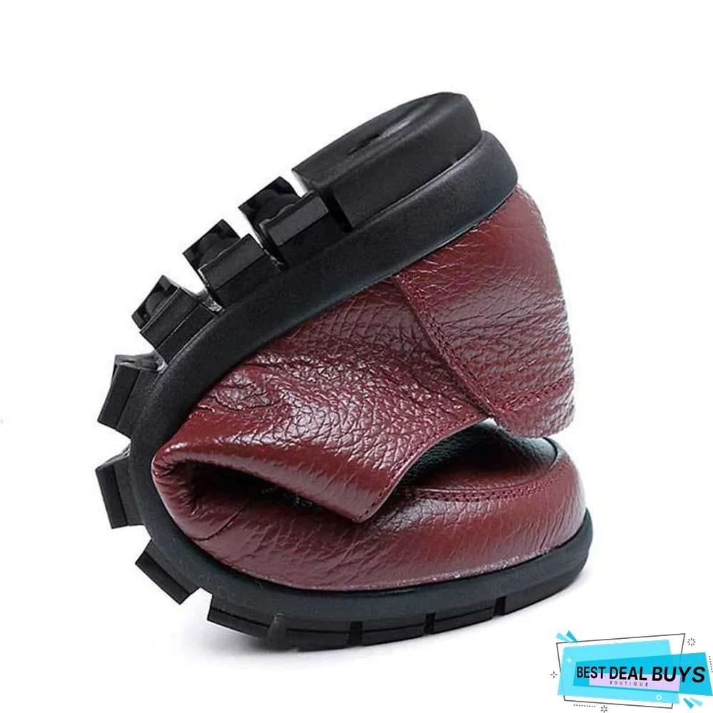 Women Flats Genuine Leather Casual Loafers Shoes