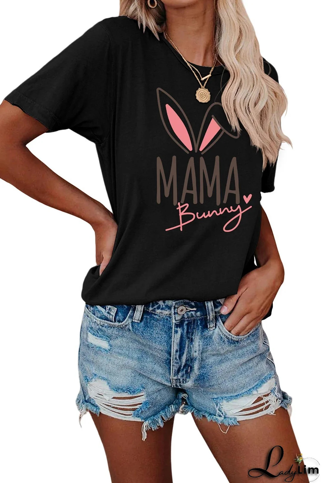 Mama Bunny Graphic T-shirt