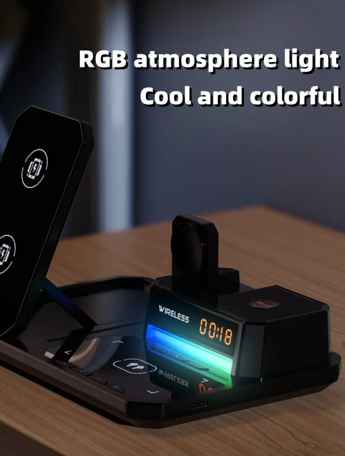 Desktop Ambience Night Light 6-in-1 Wireless Charger