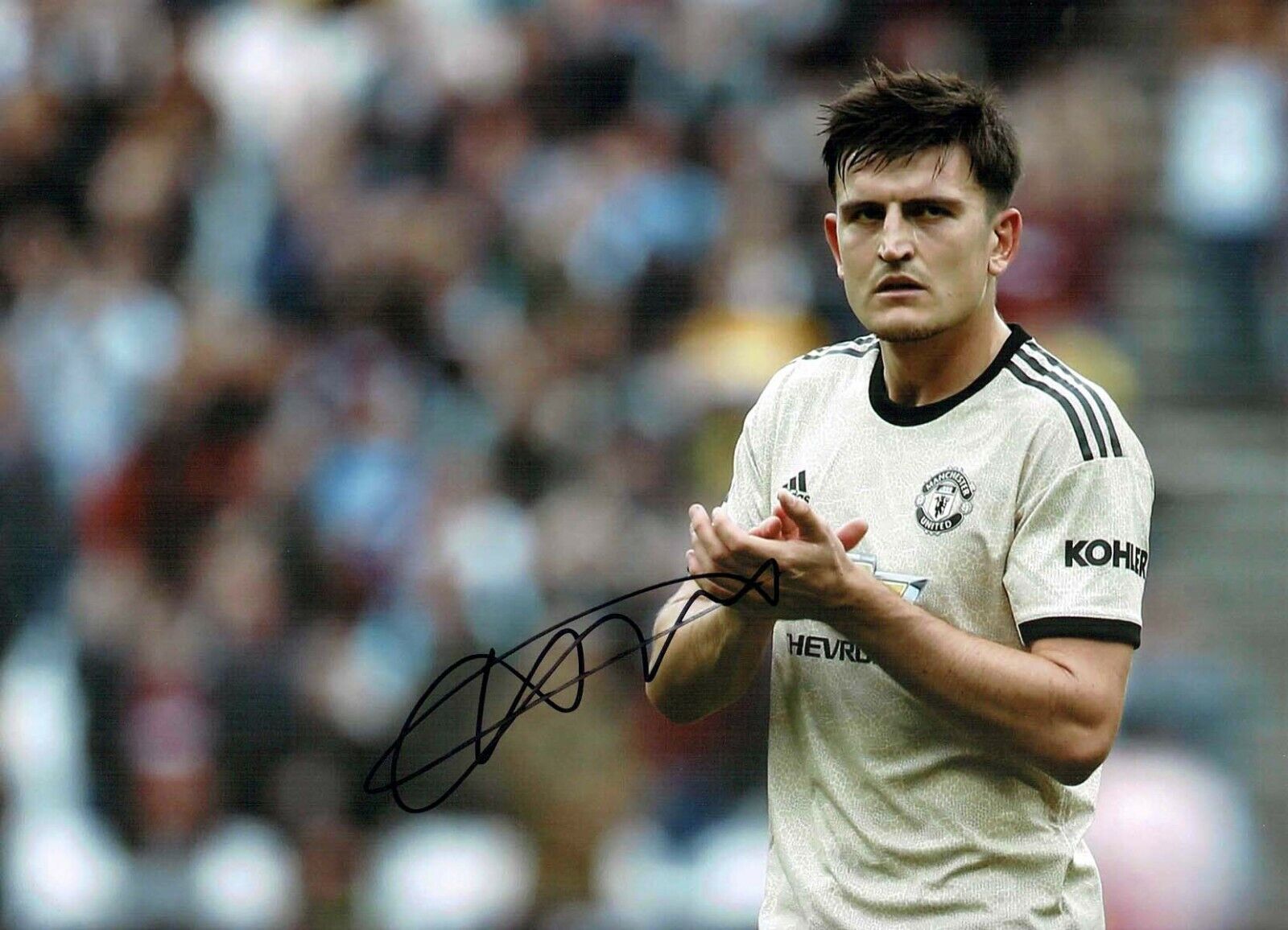 Harry MAGUIRE Signed Autograph 16x12 Photo Poster painting B AFTAL COA Manchester United Man Utd